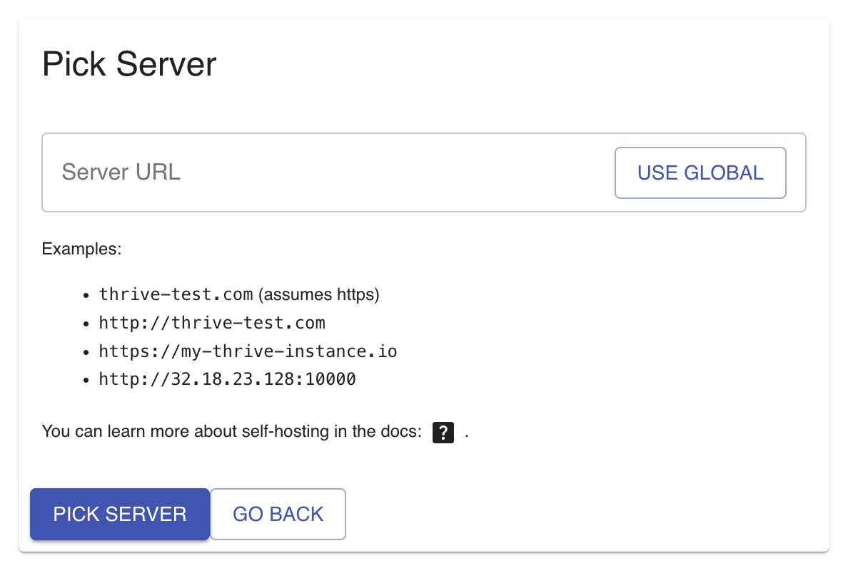 Pick a server